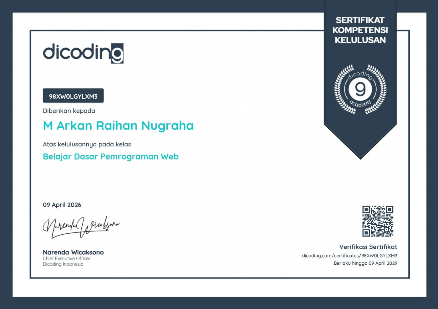 Certificate: Web Programming Fundamentals